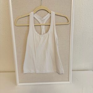 Lululemon White Racerback Tank Top